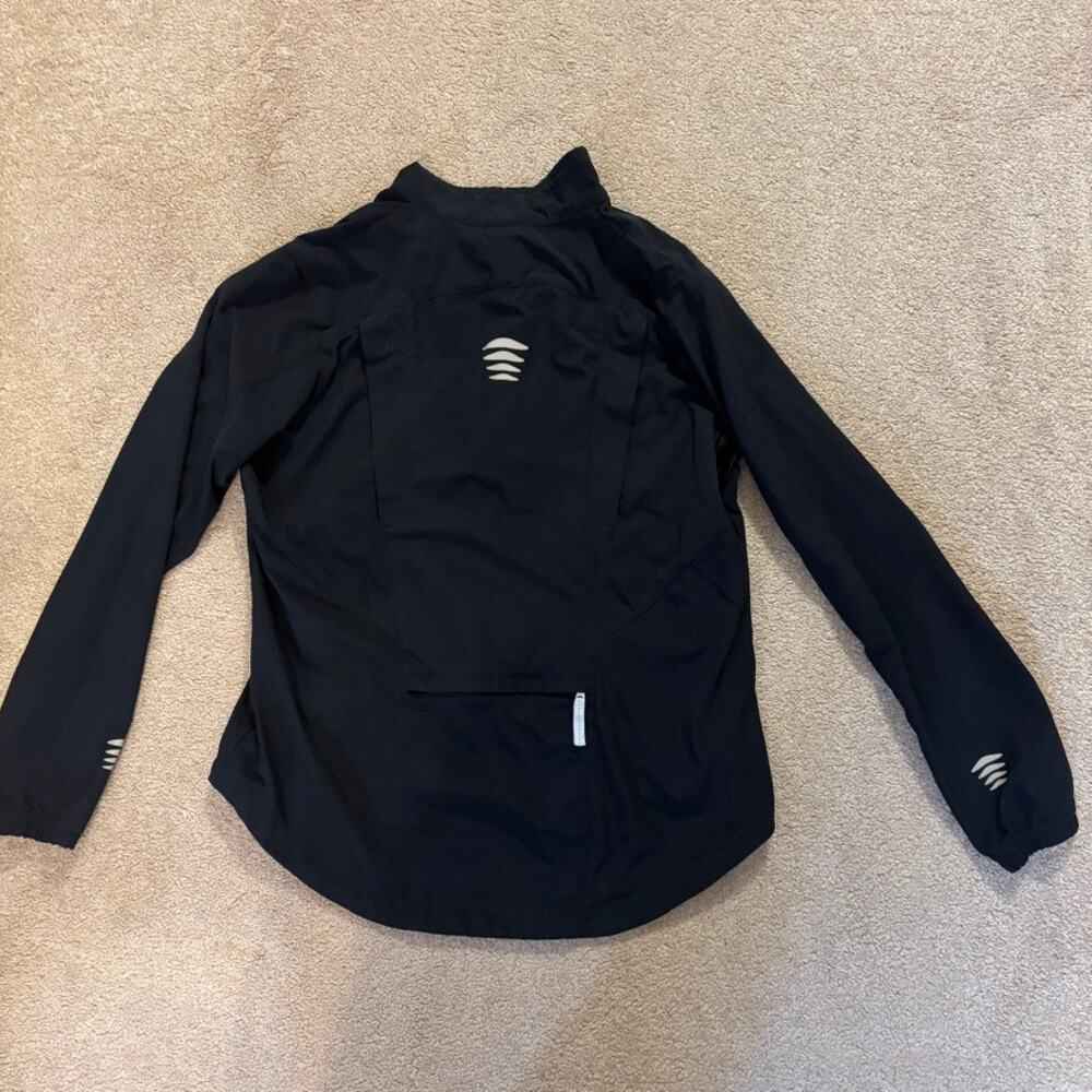 VTG Nike Windbreaker Jacket Mens Size M Black Zip Up Nike Swoosh 90s Pockets - Picture 3 of 6